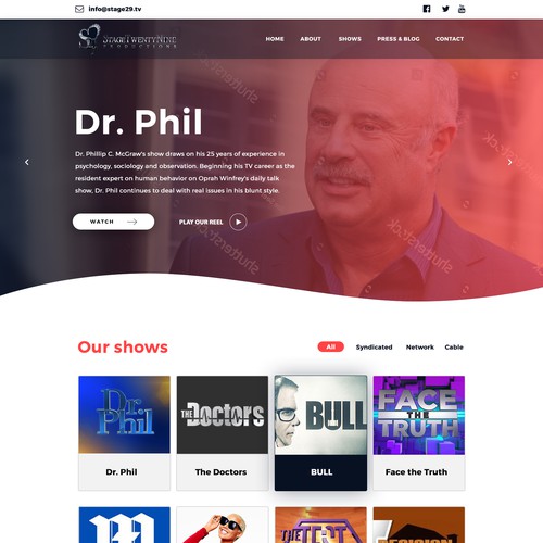 WEB PAGE DESIGN FOR ENTERTAINMENT INDUSTRY