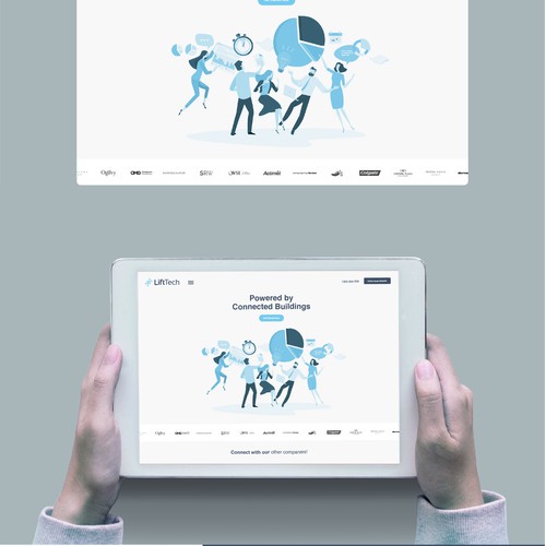 Abstract logo for lift technology