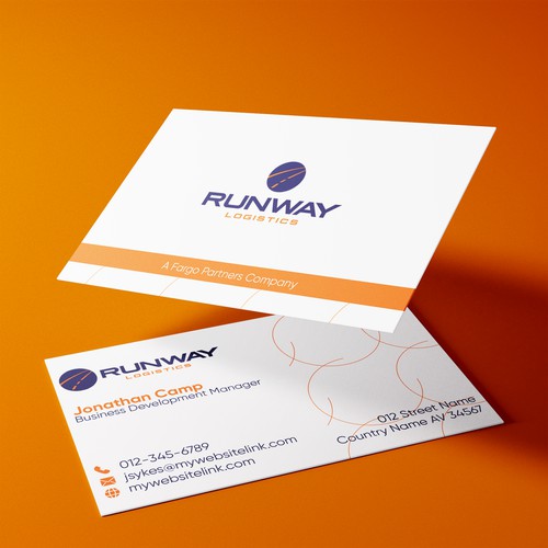 Business Card Design for Runway Logistics