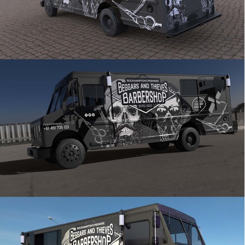 Truck wrap - barbershop