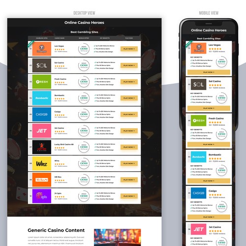 Online Casino Heroes