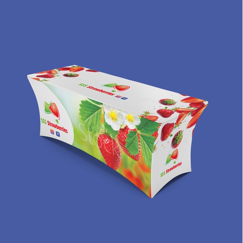 Strawberry Stall Table Cover