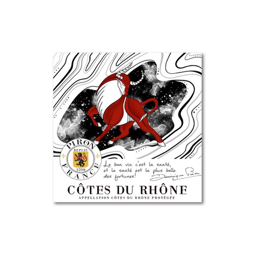 Wine label illustration