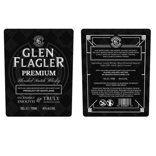 LUXURY SCOTCH WHISKY LABEL design