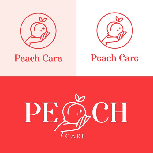 Minimal + modern logo for Peach Care