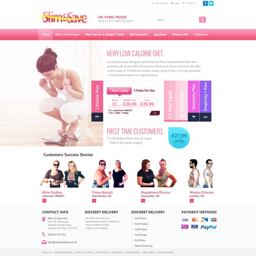 Help Slim & Save Ltd with a new website design
