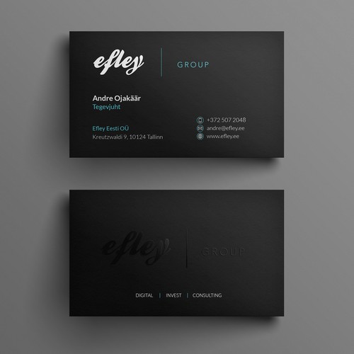 Modern minimalist bus card for efley group