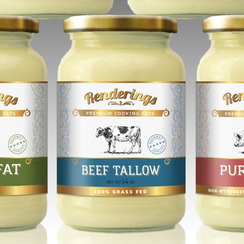 Premium Cooking Fats Label Design