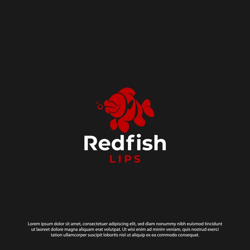 Redfish lips logo design