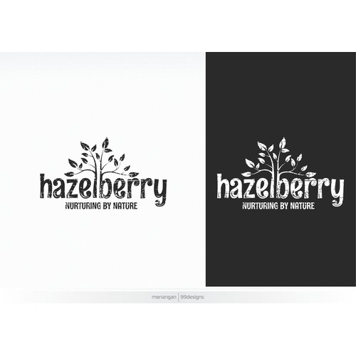 HAZELBERRY LOGO - boutique, raw, organic, back to nature food products.