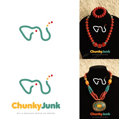 Create logo for ChunkyJunk - Buy a necklace LOVE an orphan