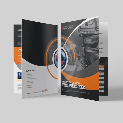 Security Control Room Bifold Brochure Design