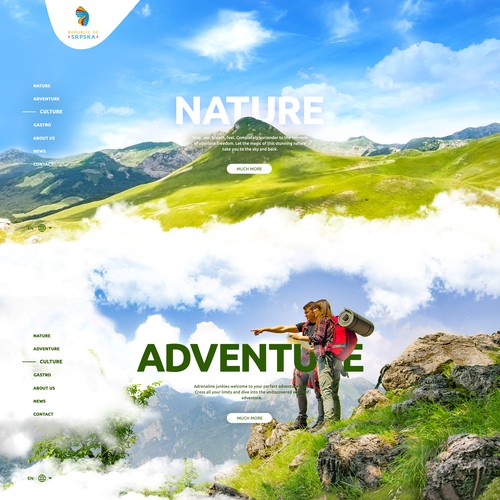 Website design for a Tourist Organisation of Republic of Srpska