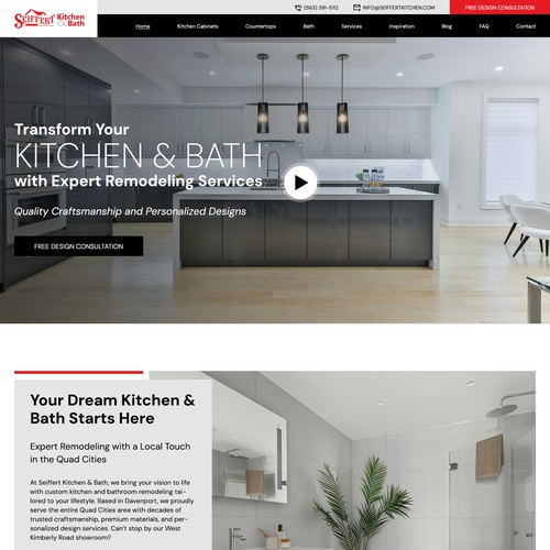Website Design for Kitchen and Bathroom Remodeling