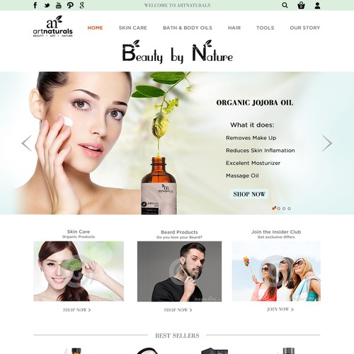 Homepage Concept for an e-commerce  website  