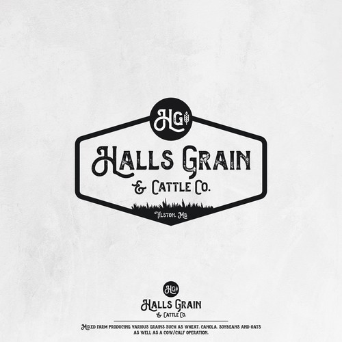 Halls Grain & Cattle Co. Logo