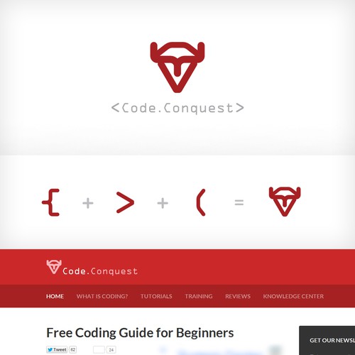 Help others CONQUER their fear of coding with your logo