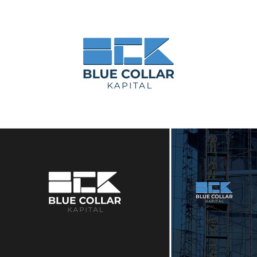 Bold and solid logo concept for Blue Collar Kapital