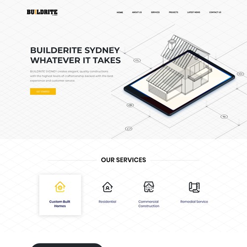 Builder construction web design