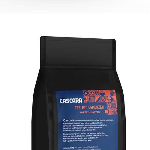 Cascara tea label