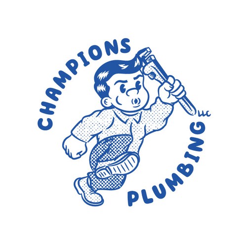Retro logo concept for a plumbing company