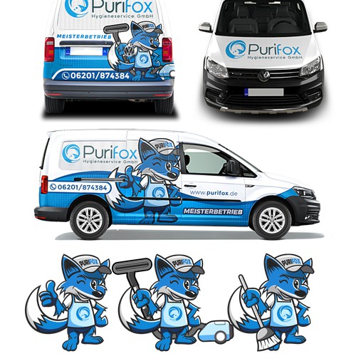 car wrap and mascot design