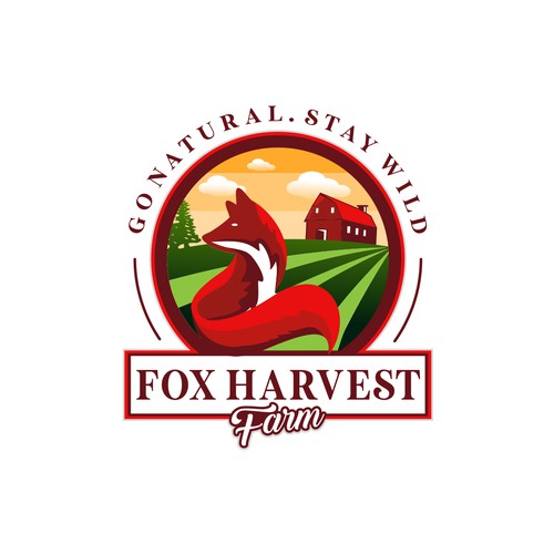 bold logo concept for fox harvest