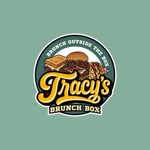 Vintage Badge Logo for Tracy's Brunch Box