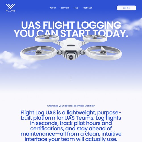 Modern Website for Drone Flight Log App