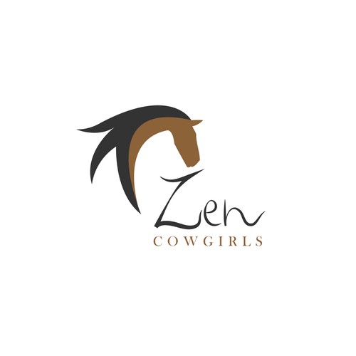 Create an exquisitely elegant logo for Zen Cowgirls.