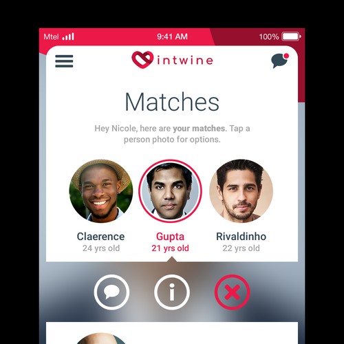 Design concept for Dating App