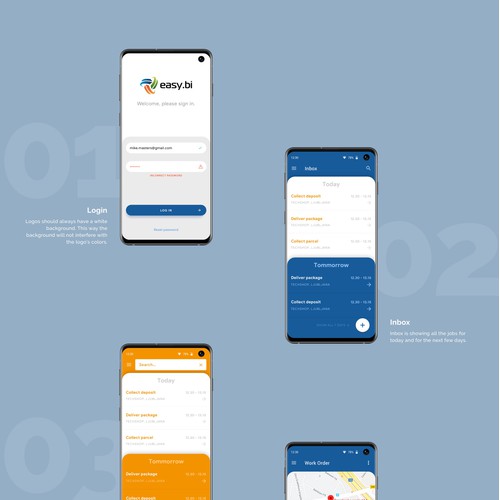 Mobile business app design