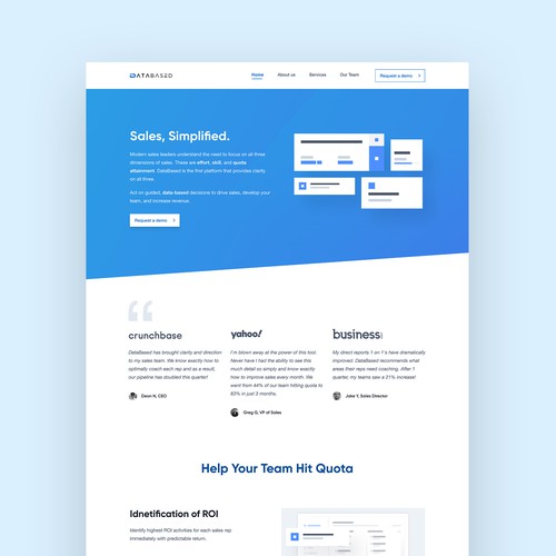 Website design for Databased