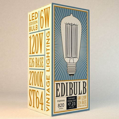 Vintage Packaging for Edison Bulb