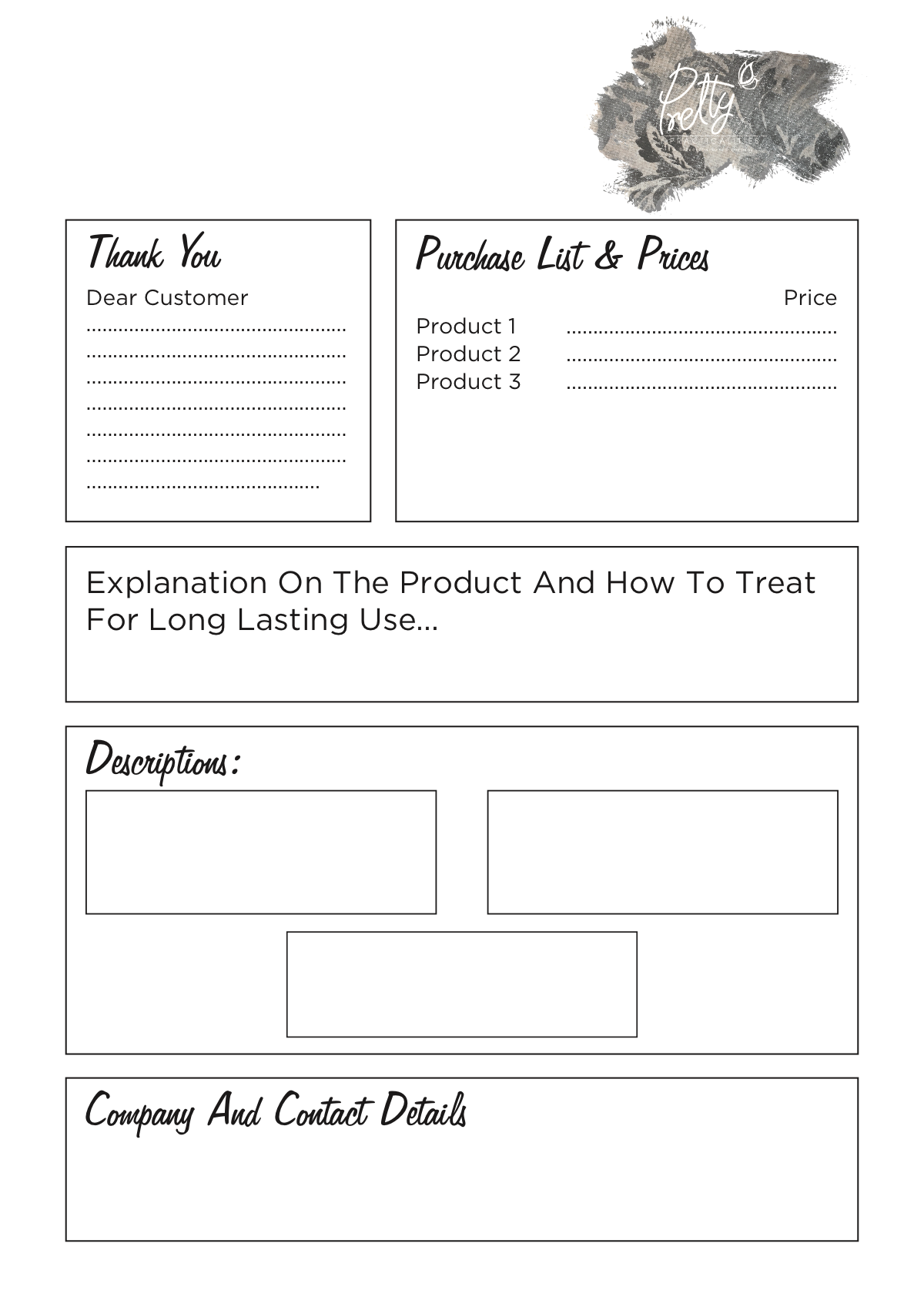 Pretty Practicticalities Box