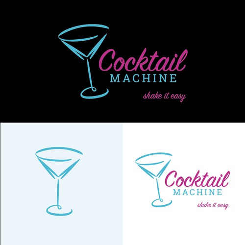 Bright, Bold logo for a Machine that makes Cocktails