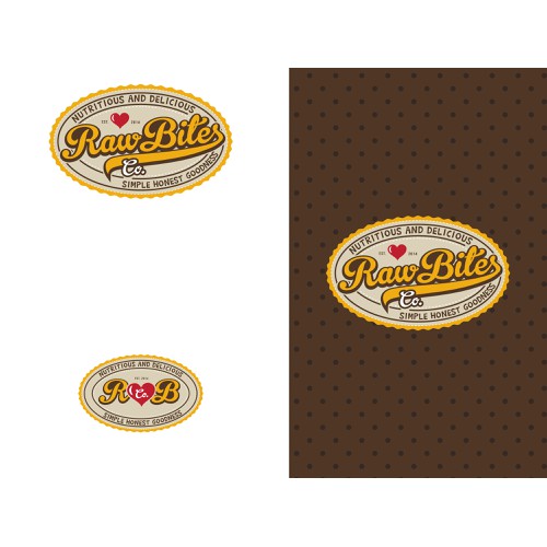 Logo for Raw Bites Co..... RETRO STYLE