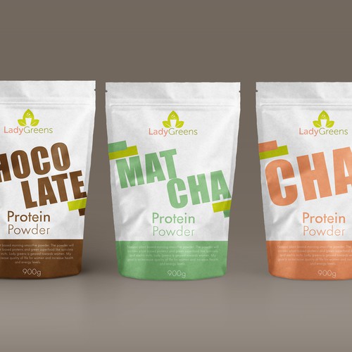 Minimal Packaging For Woman's Protein Powder