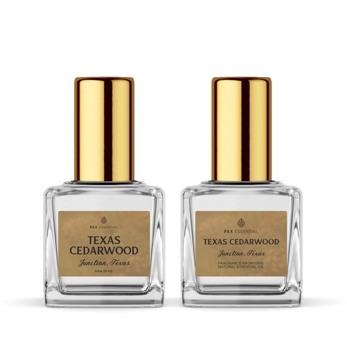 perfume label "TEXAS CEDARWOOD"