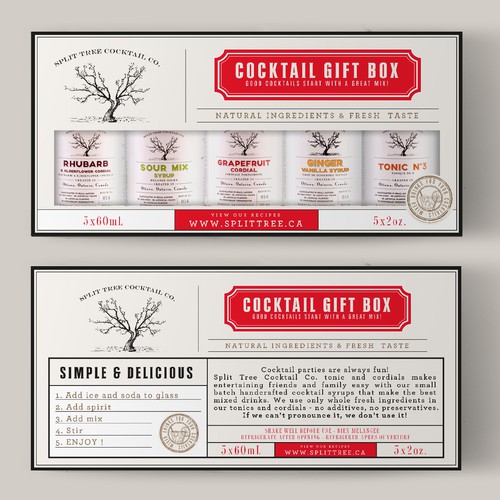 Packing for Cocktail Mix Sample Box
