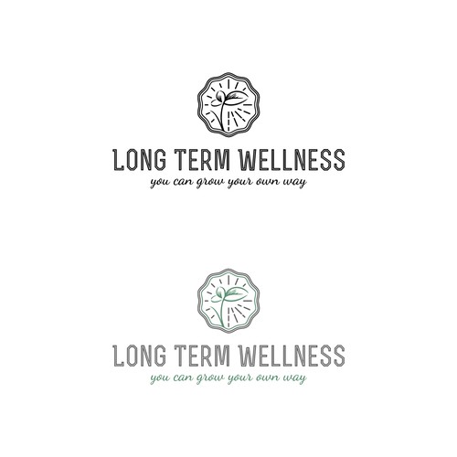 Long Term Wellness logo for a nutrition and health coach.