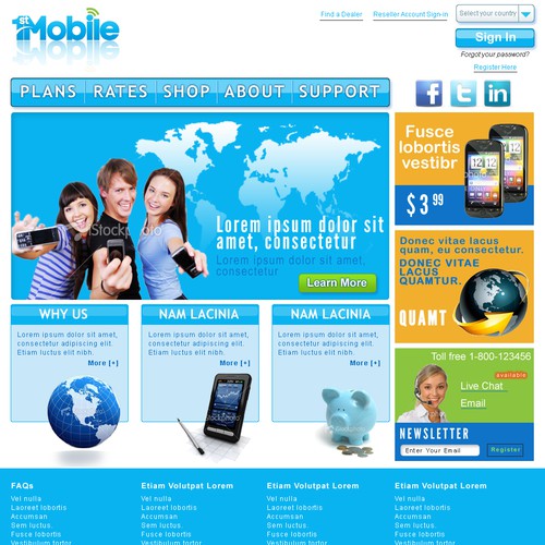 website design for 1st Mobile