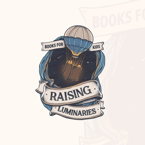 Magical book logo concept