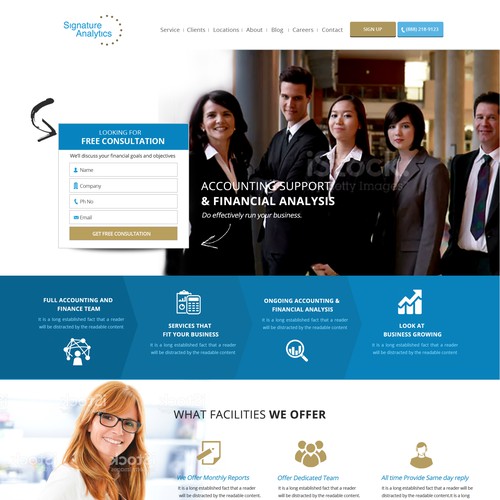 Landing Page for Outsource Accounting