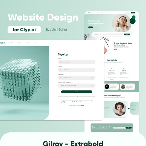 Web Design Concept for Clypt.ai