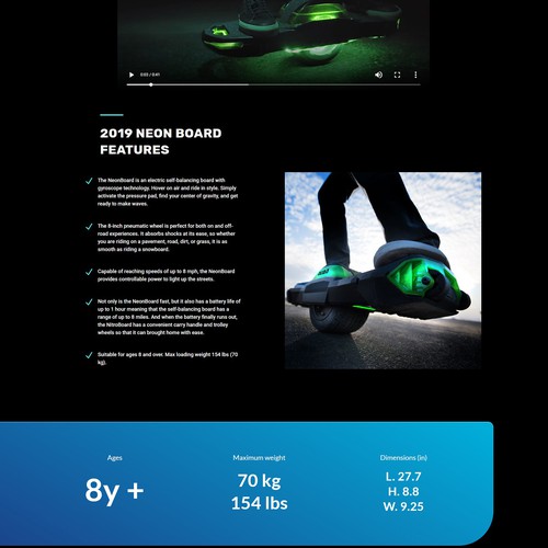 Neon Board Landing Page