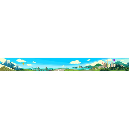 Looking for Retro Panoramic Illustration