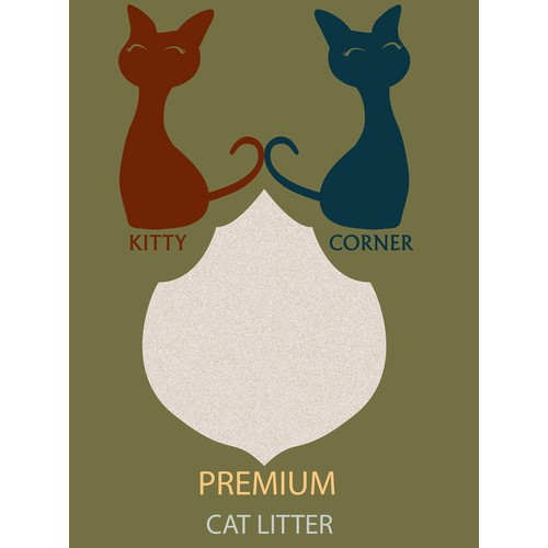 Kitty Silhouette Crest - different coloured cats
