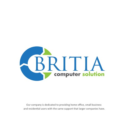 Logo Concept For Britia Computer Solution