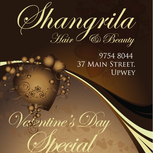 Valentines Day Flyer for Hair Salon